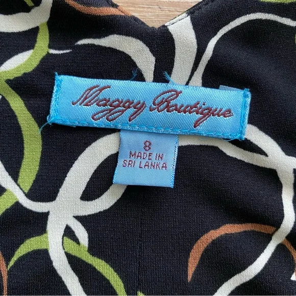 Maggie Boutique Sleeveless Black Print Dress - Picture 3 of 10